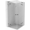 Mexen Lunar, L Duo výklopný sprchový kút 110 x 110 cm, 8mm číre sklo, grafitový profil, 834L-110L-110P-95-00