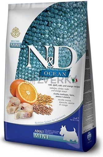 N&D Dog Low Grain Ocean Adult Mini Codfish & orange 0,8 kg