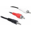 Delock kabel Audio DC jack 3.5 mm samec > 2 x Cinch samec 5 m