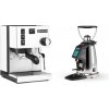 Rancilio Silvia BC, white + Rocket Espresso SPLUGA, chrome