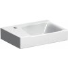 Geberit Xeno 2 - Umývadielko 40x28 cm, otvor na batériu vľavo, bez prepadu, s KeraTect, biela 500.528.01.1