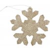 DECOLED Vianočná ozdoba snehová vločka I, priemer 15 cm, zlatá, preglejka, vonkajšia