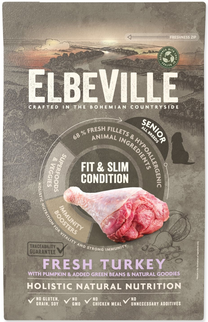 Elbeville Senior All Breeds Fresh Turkey Fit and Slim Condition 4 kg