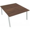 Pracovný stôl UNI A, 140x75,5x160 cm, orech/sivá