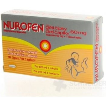 Nurofen pre deti čapíky 60 mg sup.10 x 60 mg