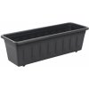 Nohelgarden Truhlík GARDEN plastový antracitový s dezénom - 60cm