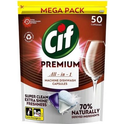 CIF Premium Clean All in 1 Regular tablety do umývačky 50 ks