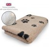 DRYBED Premium Vet Bed svetlohnedý + čierne labky 100 x 75 cm