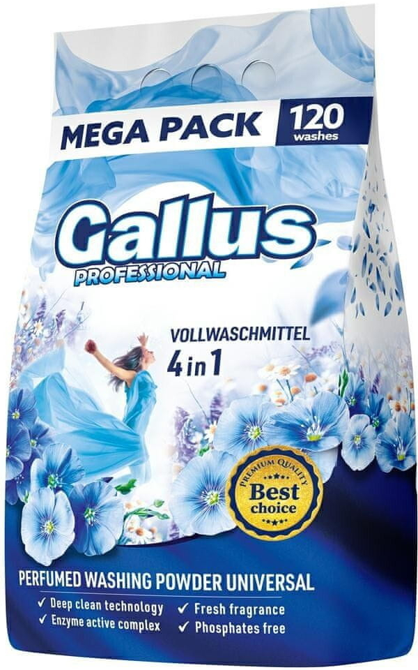 Gallus Professional Prášok na pranie 4v1 Universal 6,6 kg 120 PD