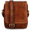 DIVILEY Pánska kožená taška cez rameno Picasso koňak