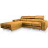 Rohová rozkladacia sedačka s úložným priestorom Noto - horčicová Strana: Ľavá