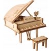 Robotime 3D drevené puzzle Grand piano 74 ks