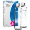 BRITA Sklenená fľaša Brita 1 l pre výrobník perlivej vody SodaTrio 2 ks