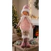 MagicHome Dekorácia Vianoce Chlapec ružový 75 cm