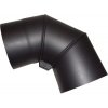 Dymové koleno otočné 150 mm/90°, t.1,5 mm, čierne MA654435