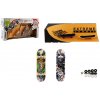 Teddies Skateboard prstový skrutkovací 2ks plast 10cm s rampou s doplnkami, 2 farby