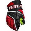 Hokejové rukavice Bauer Vapor 3X Black/Red Junior 11 palcov