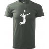 Volejbal náprah muž - Klasické pánske tričko vyššej gramáže - 3XL ( Tm. bridlica (šedozelená) )