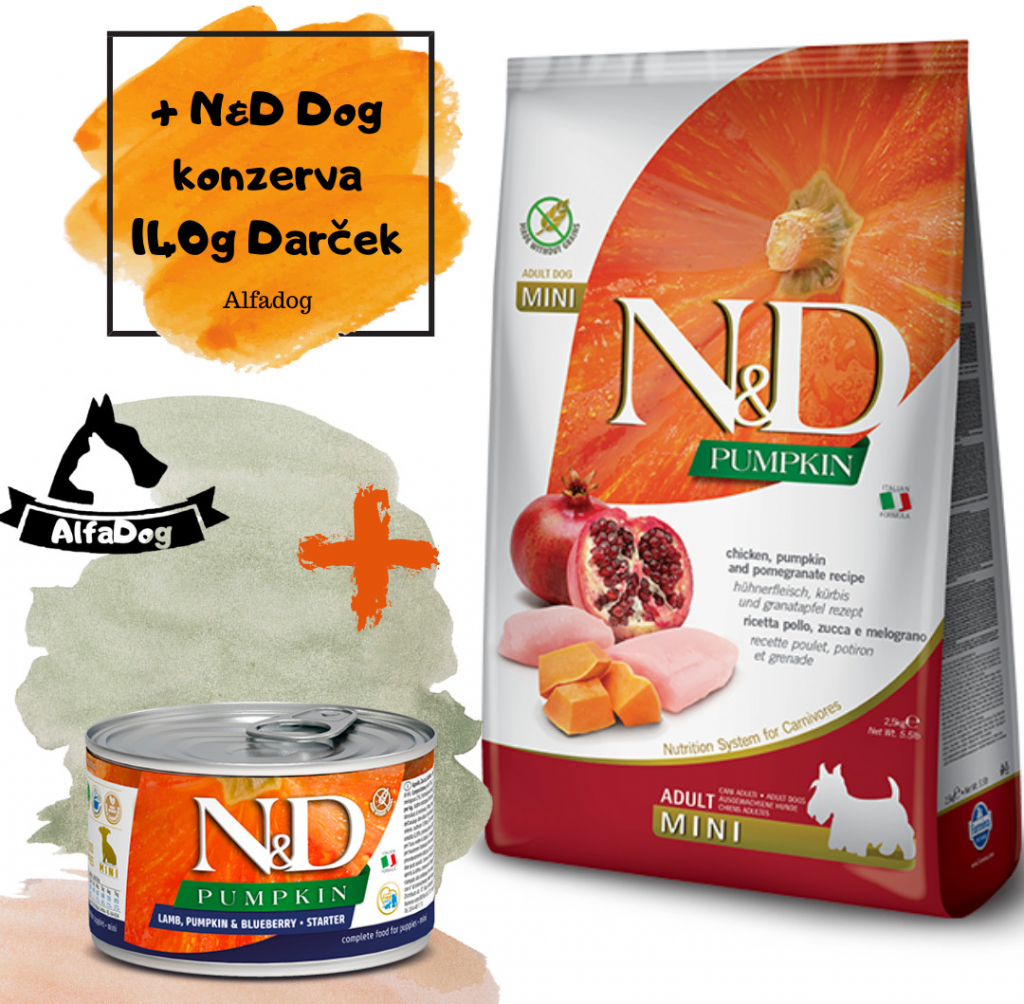 N&D Grain Free Pumpkin DOG Adult Mini Chicken & Pomegranate 7 kg