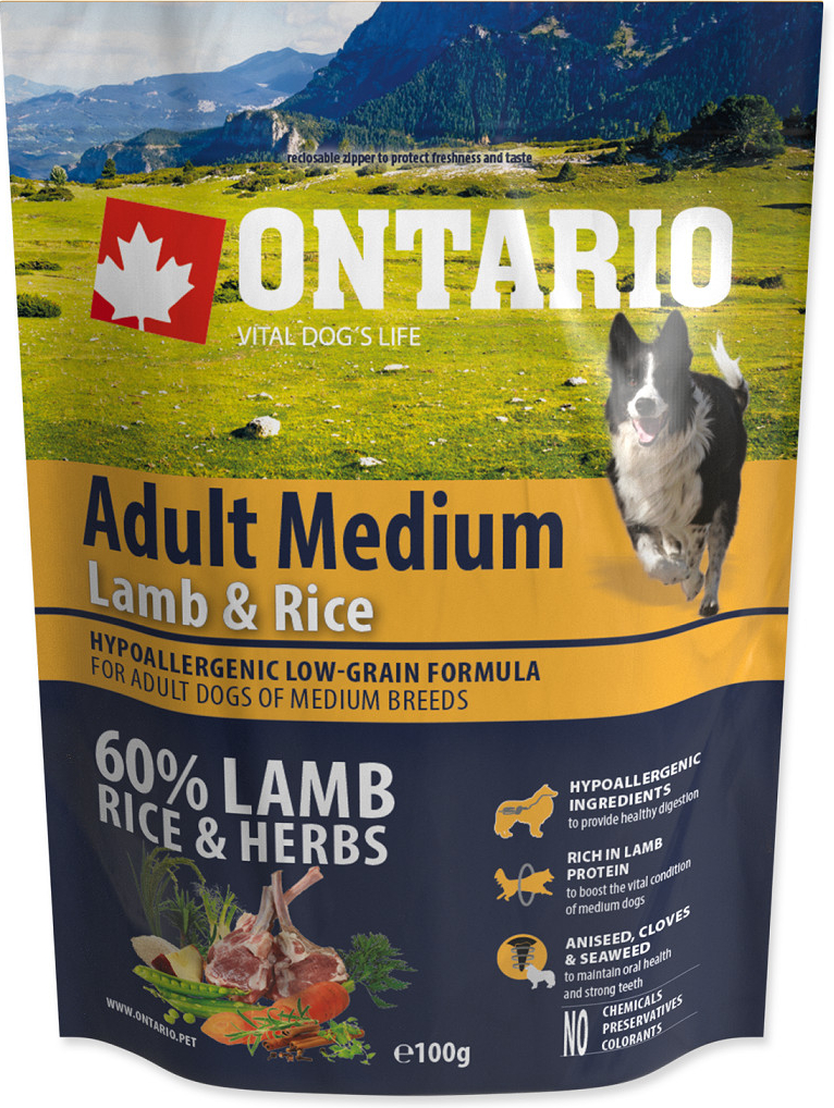 Ontario Adult Large jahňa a ryža 0,1 kg