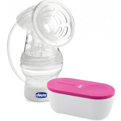 CHICCO Travel Pink odsávačka materského mlieka elektrická prenosná USB