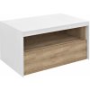 SAPHO VIERA 80 x 49,9 x 44cm skrinka pod umývadlo závesná, biela matná/dub alabama, VA080-2222