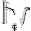 Hansgrohe Tecturis S - Umývadlová batéria s výpusťou Push-Open a bidetovou spŕškou, EcoSmart, chróm 73211000