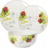 Porcelánová jedálenská súprava Florina Protea, 18-dielna sada tanierov pre 6 osôb