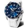 Vostok Europe N-1 Rocket Automatic GMT NH34-225A712S - Bílý silikonový řemínek + 5 rokov záruka a darček ZADARMO