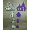 Formička set 5ks - Adventný veniec (vianočná krajinka)