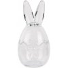 Clayre & Eef Sklenená dóza s vekom v tvare vajcia so zajačími uškami a mašľou – Ø 9*17 cm - Clayre & Eef