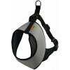 Bezpečnostný postroj do auta, L, 50-68cm, pre malé a stredné plemená psov, neoprén, sivá
