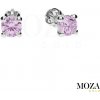 MOZA gold Náušnice MG2305 Farba kameňa: Ružová, Farba Zlata: biele Au