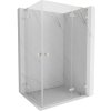 Mexen Lunar L Duo sprchová kabína otváracia pravá 100 x 95 cm, transparentná, brúsený nikel - 834L-100P-095L-97-00