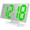 E-CLOCK DS-1836L LED budík, digitálne hodiny s LCD displejom, biela