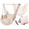 Kreslo závesné HAMMOCK krémové 100x110cm SW22