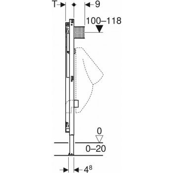 Geberit Duofix montážny prvok pre pisoár, 112-130 cm, univerzálne 111.616.00.1