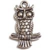 Kovový prívesok 19x12mm 1ks sova 8