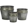 MADAM STOLTZ Kovový obal na kvetiny Round Galvanized L