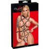 Bad Kitty Body XL čierne opasky s putami a retiazkou