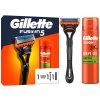 Xmass set Gillette Fusion5 pánsky holiaci strojček, 1 hlava + Fusion Sensitive gél na holenie 200ml