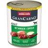 ANIMONDA GranCarno príchuť pre dospelých psov: jeleň + jablko 800g