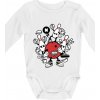 Bowling komiks - Body dojčenské s dlhým rukávom - Dlhý r. do 3 mes ( Biela )