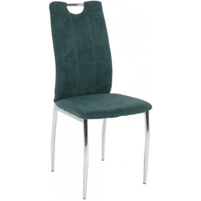 Kondela Jedálenská stolička, azúrová látka/chróm, OLIVA NEW 0000201248
