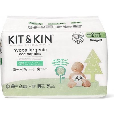 Kit & Kin Eko Naturally Dry Nappies 2 38 ks