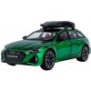 Audi RS6 kovový model hračka na batérie svetla zvuk 1:24 Zelená
