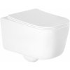 MEXEN/S - Stella Závesná WC misa vrátane sedátka s slow-slim, duroplast, biela 30680900