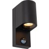 Lucide Lucide 69803/01/30 -Vonkajšie svietidlo so senzorom ZARO 1xGU10/7W/230V IP65 čierna LC3759 + záruka 3 roky zadarmo