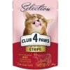 CLUB 4 PAWS Premium Plus pre mačky prúžky s hovädzím mäsom v brokolicovej polievke 85g (8100)