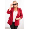 Kesi Włoski Dámska sako Plus Size bez zapínania s podšívkou XL/2XL bordová čierna | tmavočervená XL Kesi Włoski 5907302148698
